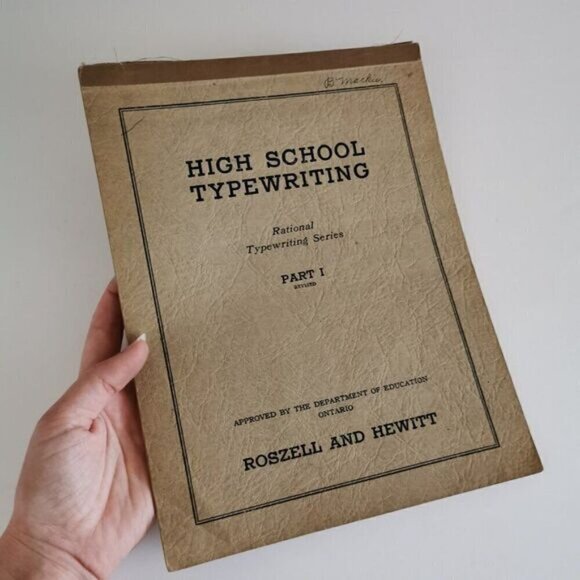 1934 High School Typewriting Course Rational Gregg Publishing Ontario Textbook - Picture 8 of 8